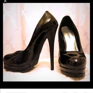Patent leather pumps